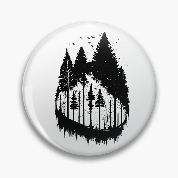 Item preview, Lineart forest black and white designed and sold by HIZEN.