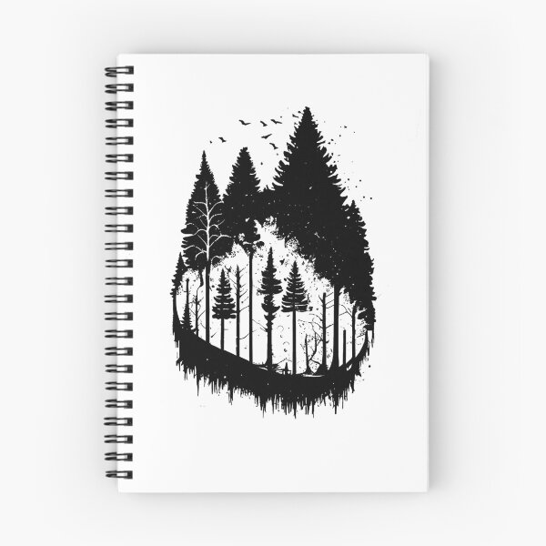 Item preview, Lineart forest black and white designed and sold by HIZEN.