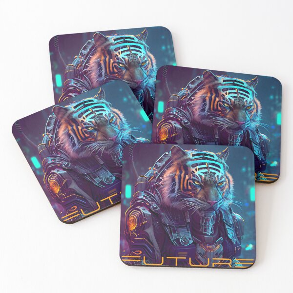 Item preview, Cyberpunk Android Tiger from the Dystopian Future  designed and sold by KOTOdesign.