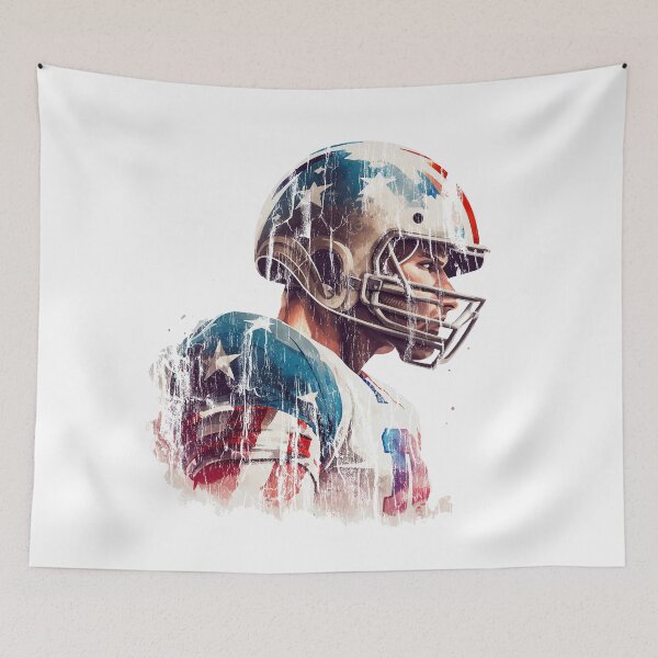 Item preview, American Football Player with Stars and Stripes - Grunge Design designed and sold by Jarmo Piironen.