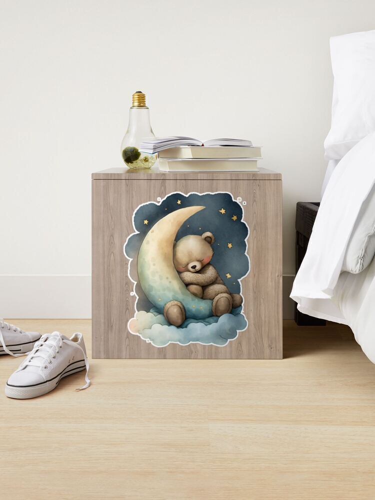 Cuscino per bambini personalizzato BEAR ON MOON