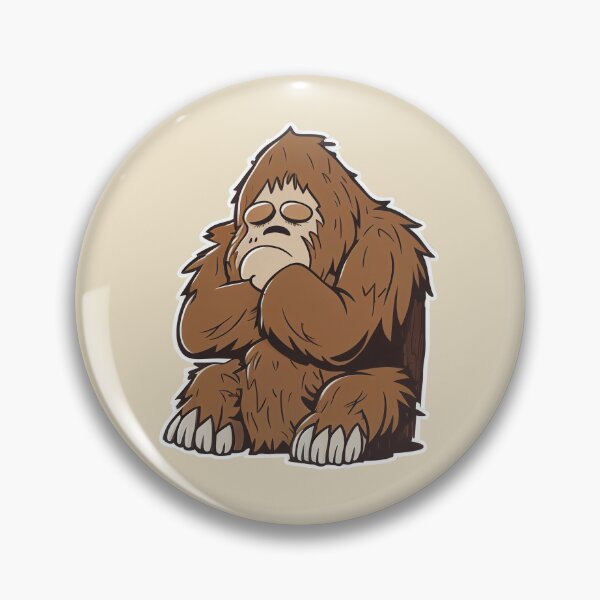 Item preview, Tired Bigfoot Sticker designed and sold by TheLazyCryptid.