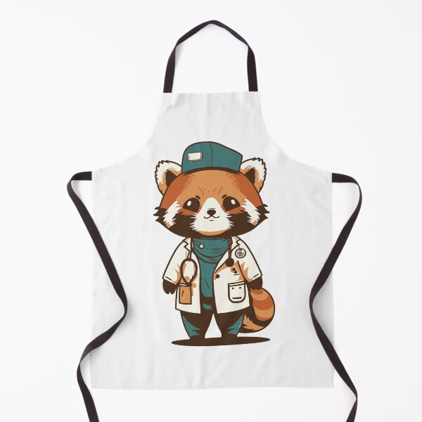 Item preview, red panda as a doctor designed and sold by animalusdesign.