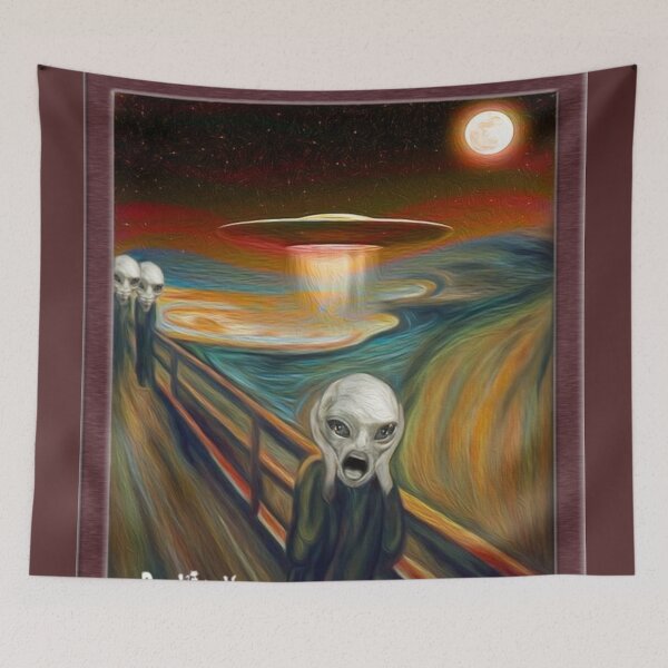Item preview, alien ufo  the scream edvard munch designed and sold by polich.