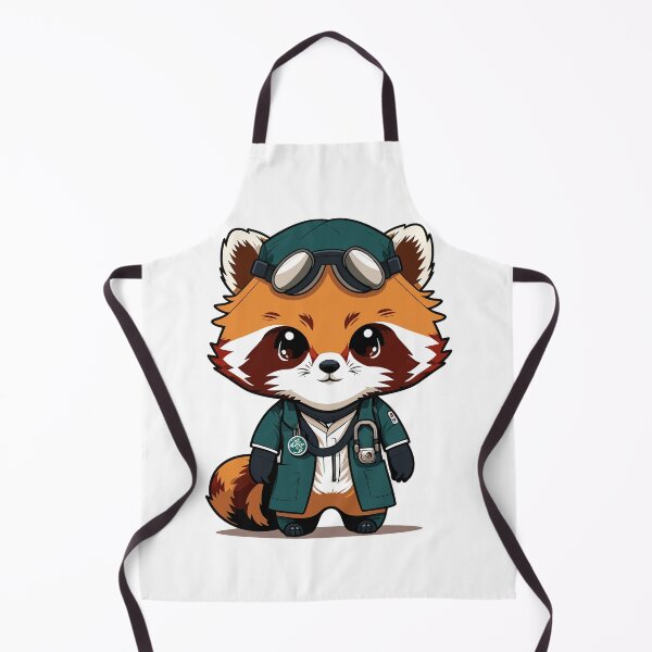 Item preview, red panda as a doctor designed and sold by animalusdesign.