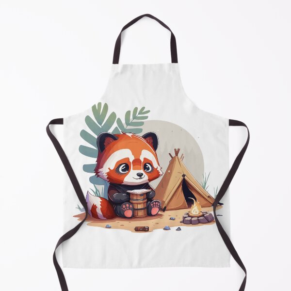 Item preview, red panda at camping designed and sold by animalusdesign.