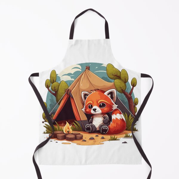 Item preview, red panda at camping designed and sold by animalusdesign.