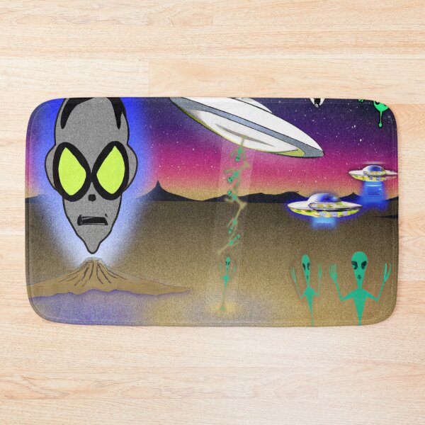 Item preview, Little Green Alien Spaceship Brigade designed and sold by WildPenDesign.