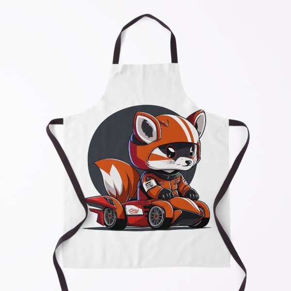 Item preview, red panda in racing car designed and sold by animalusdesign.