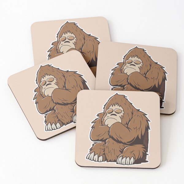 Item preview, Tired Bigfoot Sticker designed and sold by TheLazyCryptid.