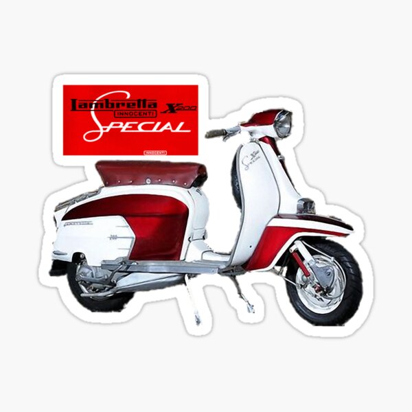 INNOCENTI Black /& Silver classic car scooter sticker