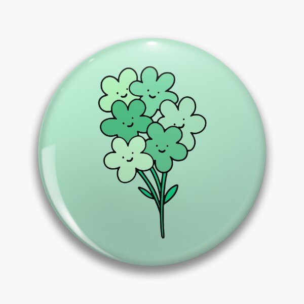 Item preview, Green Smiley Flowers designed and sold by everything4eva.