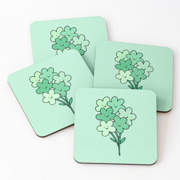 Item preview, Green Smiley Flowers designed and sold by everything4eva.