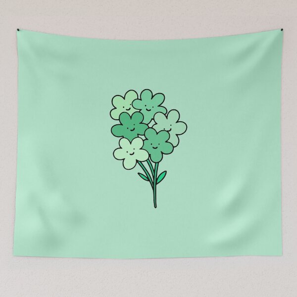Item preview, Green Smiley Flowers designed and sold by everything4eva.