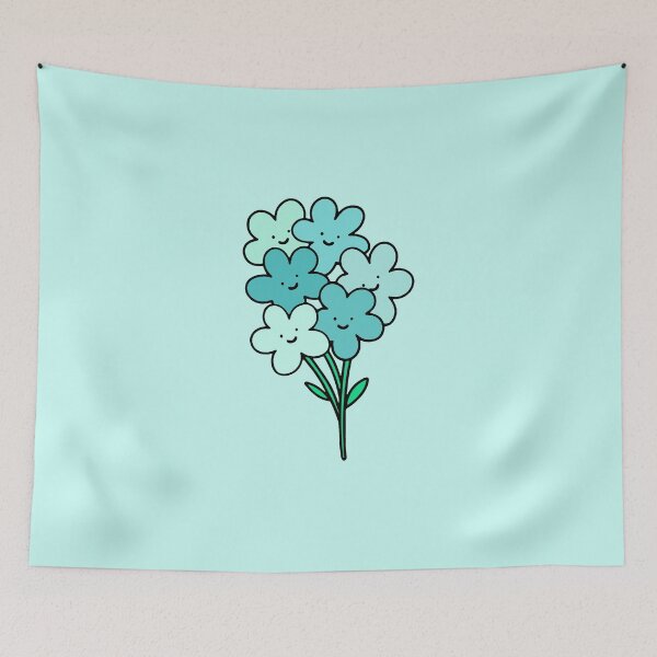 Item preview, Blue Smiley Flowers designed and sold by everything4eva.