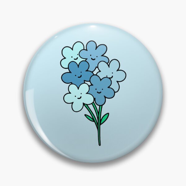 Item preview, Blue Smiley Flowers designed and sold by everything4eva.