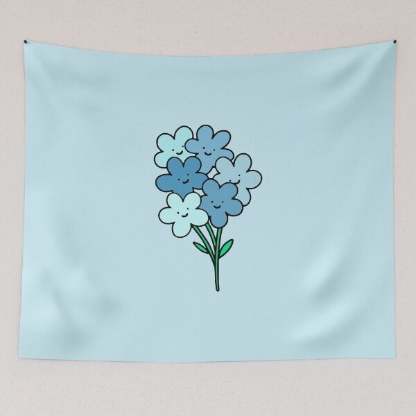 Item preview, Blue Smiley Flowers designed and sold by everything4eva.