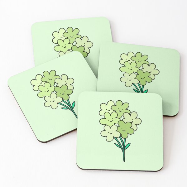 Item preview, Green Smiley Flowers designed and sold by everything4eva.