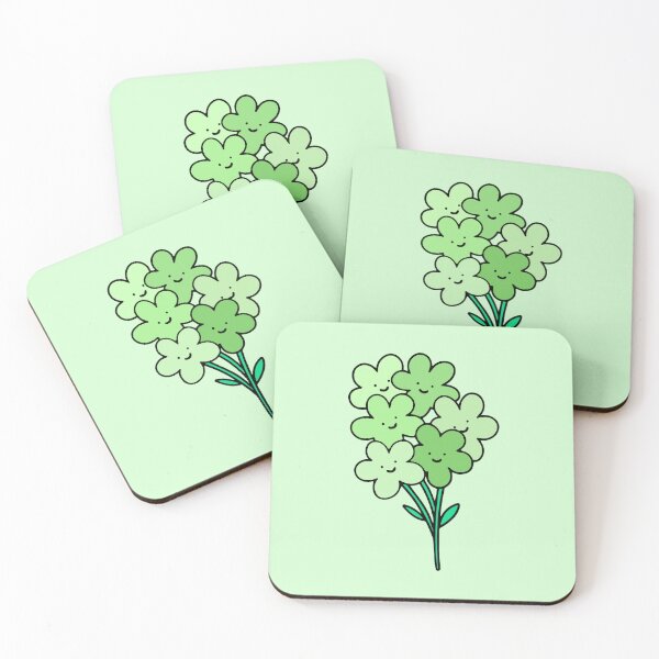 Item preview, Green Smiley Flowers designed and sold by everything4eva.