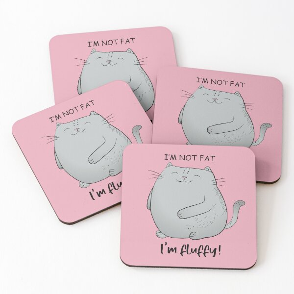 Item preview, Cute Plus Size Cat with sentence I'm not fat, I'm fluffy! designed and sold by KOTOdesign.