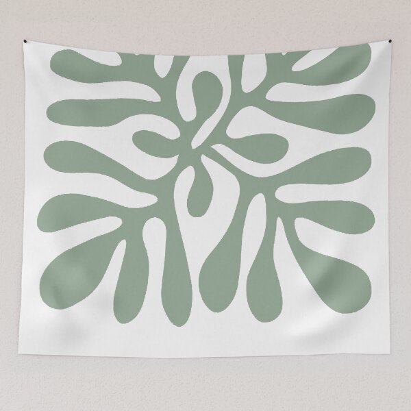 Item preview, Henri Matisse Flower, Paper Decoupes Art pastel green, Matisse Cutout's Flower designed and sold by re-make-.