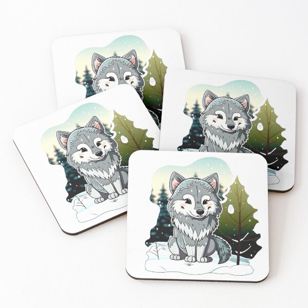 Item preview, Cute wolf in the snow designed and sold by theZandako.