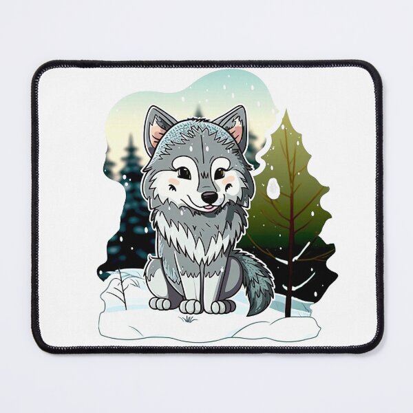 Item preview, Cute wolf in the snow designed and sold by theZandako.