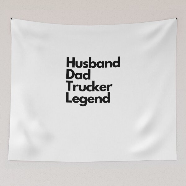 Item preview, husband dad trucker legend funny design designed and sold by IHRArt.