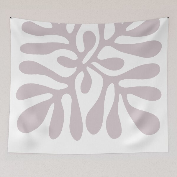 Item preview, Henri Matisse Flower, Paper Decoupes Art pastel gray lilac, Matisse Cutout's Flower designed and sold by re-make-.