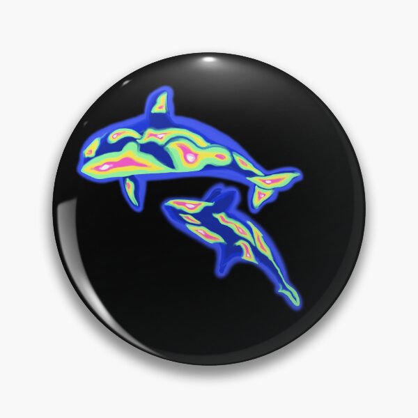 Item preview, Life is better with orcas, orca, killer whale cute heat map designed and sold by lucky-fern.