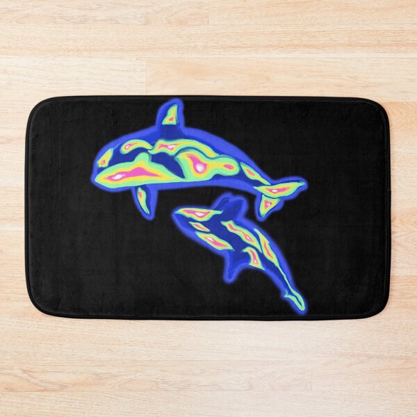 Item preview, Life is better with orcas, orca, killer whale cute heat map designed and sold by lucky-fern.