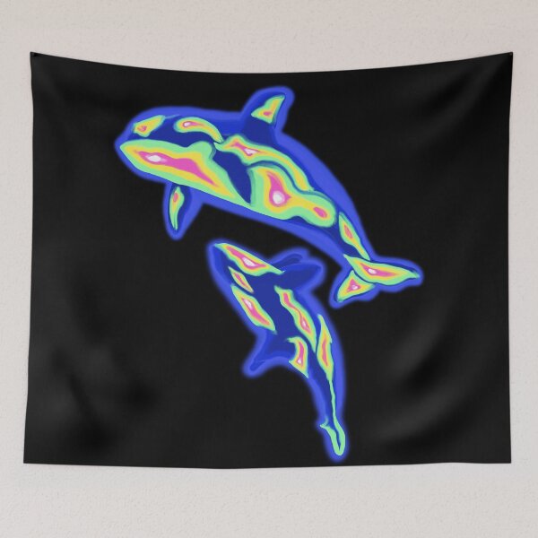 Item preview, Life is better with orcas, orca, killer whale cute heat map designed and sold by lucky-fern.