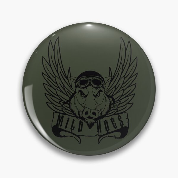 Item preview, Biker badge Mild Hogs camouflage green designed and sold by Martzart.