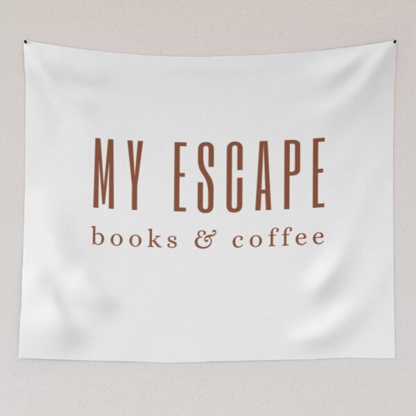 Item preview, my escape, books and coffee designed and sold by syeda noon.