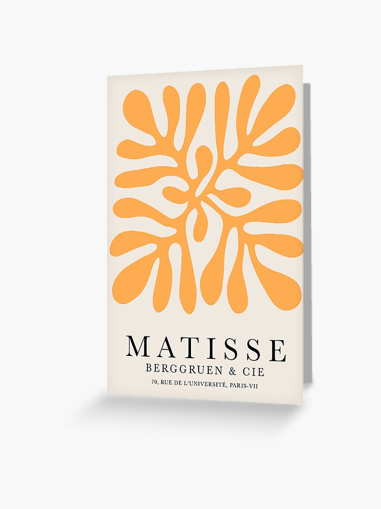 Henri Matisse Flower, Paper Decoupes Art pastel iced mango, Matisse  Cutout's Flower | Greeting Card