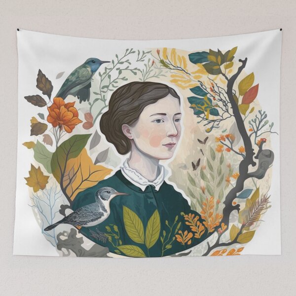 Item preview, Emily Dickinson fan made sticker designed and sold by VivaanArt.