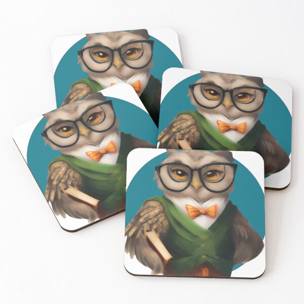 Item preview, Owl dressed as a librarian designed and sold by kispixart.