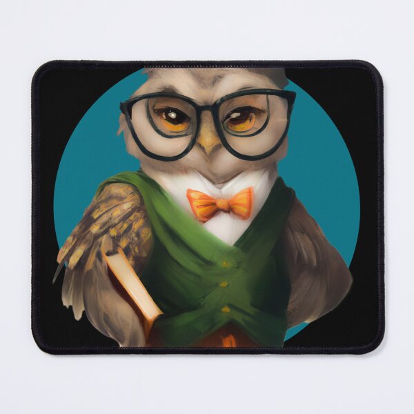 Item preview, Owl dressed as a librarian designed and sold by kispixart.