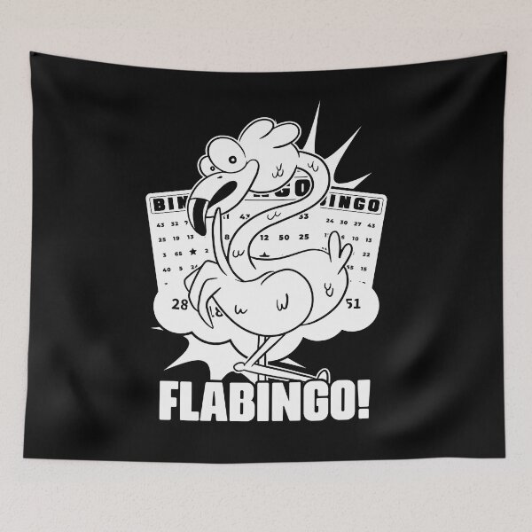 Item preview, Comical Flamingo Bingo Flamingo A Bingo Player Bingo Caller designed and sold by Nessshirts.