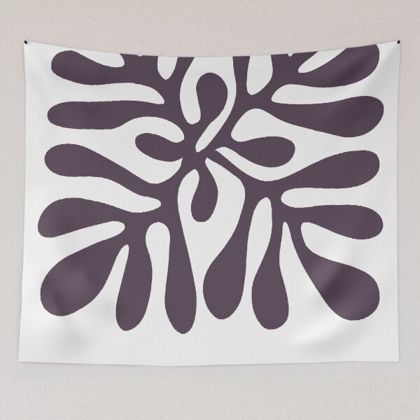Item preview, Henri Matisse Flower, Paper Decoupes Art dark purple, Matisse Cutout's Flower designed and sold by re-make-.