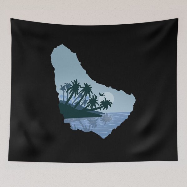 Item preview, Barbados map and landscape designed and sold by landscapeworlds.