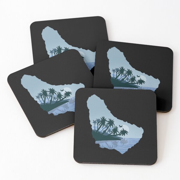 Item preview, Barbados map and landscape designed and sold by landscapeworlds.
