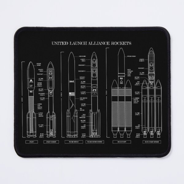 Item preview, United Launch Alliance rockets (White Stencil-No Background) designed and sold by BGALAXY.