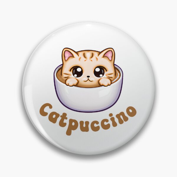 Item preview, CATPUCCINO - cute funny coffee cat designed and sold by KatisDesign.