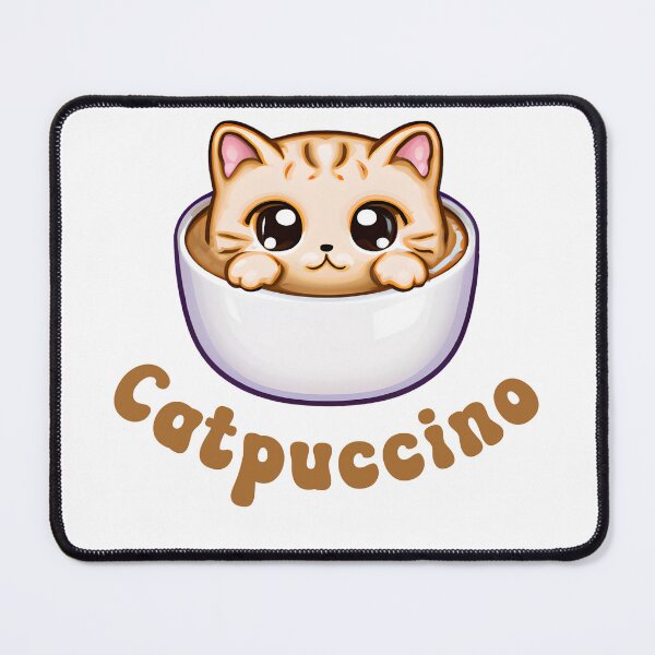 Item preview, CATPUCCINO - cute funny coffee cat designed and sold by KatisDesign.