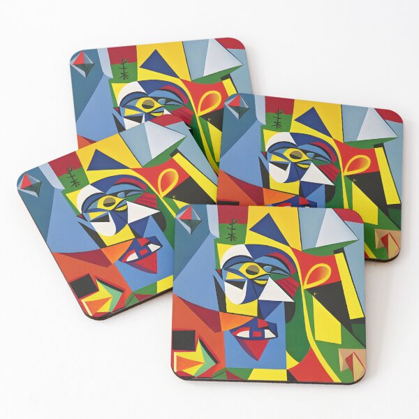 Item preview, Colorful Cubist Artwork, Geometric Shapes, Minimaslit Design, Special designed and sold by syncscollective.