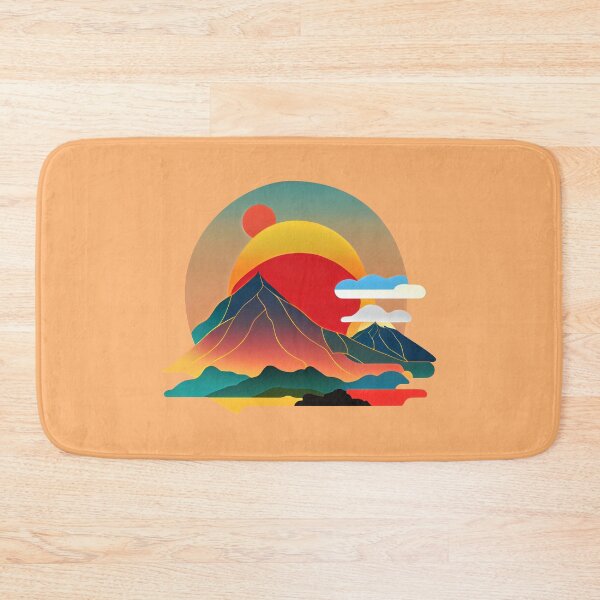 Item preview, Sunset on Mountain Peaks in Japanese Style designed and sold by KOTOdesign.