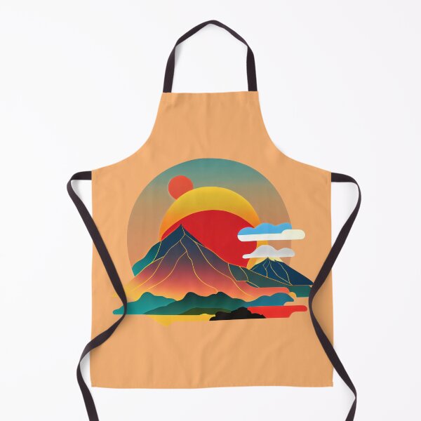 Item preview, Sunset on Mountain Peaks in Japanese Style designed and sold by KOTOdesign.