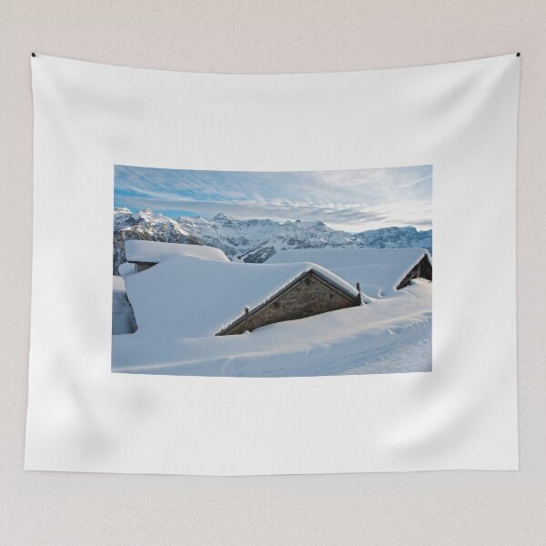Item preview, Snowed in Alpine barns designed and sold by mamba.