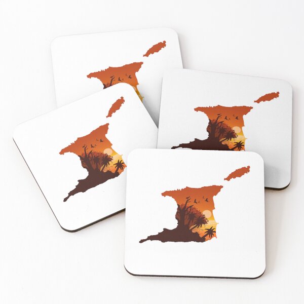 Item preview, Trinidad and Tobago map and landscape designed and sold by landscapeworlds.